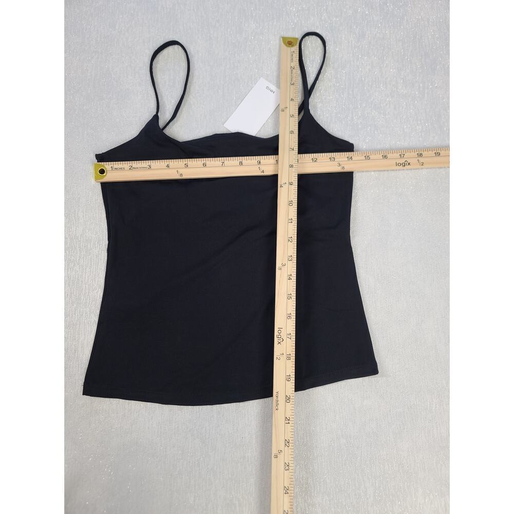 MNG Women's cami black spaghetti strap size Small NWT goth grunge emo - Picture 2 of 8